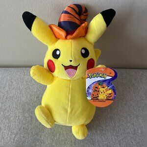 NWT Limited Edition Pokémon Halloween Pikachu Plush with Witch Hat 9" 2019